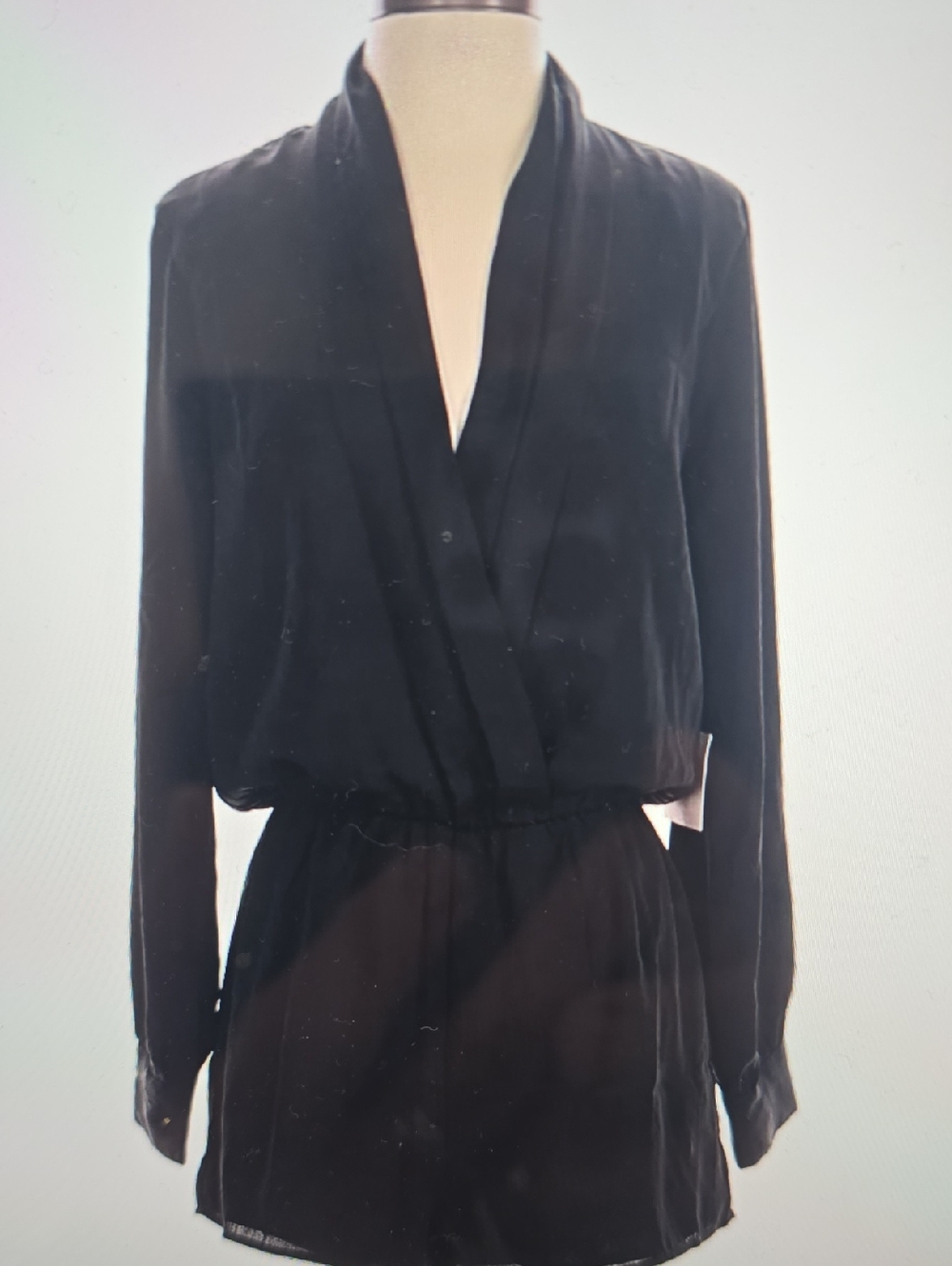 Revolve Superdown Thea Deep V Jersey Romper Size S